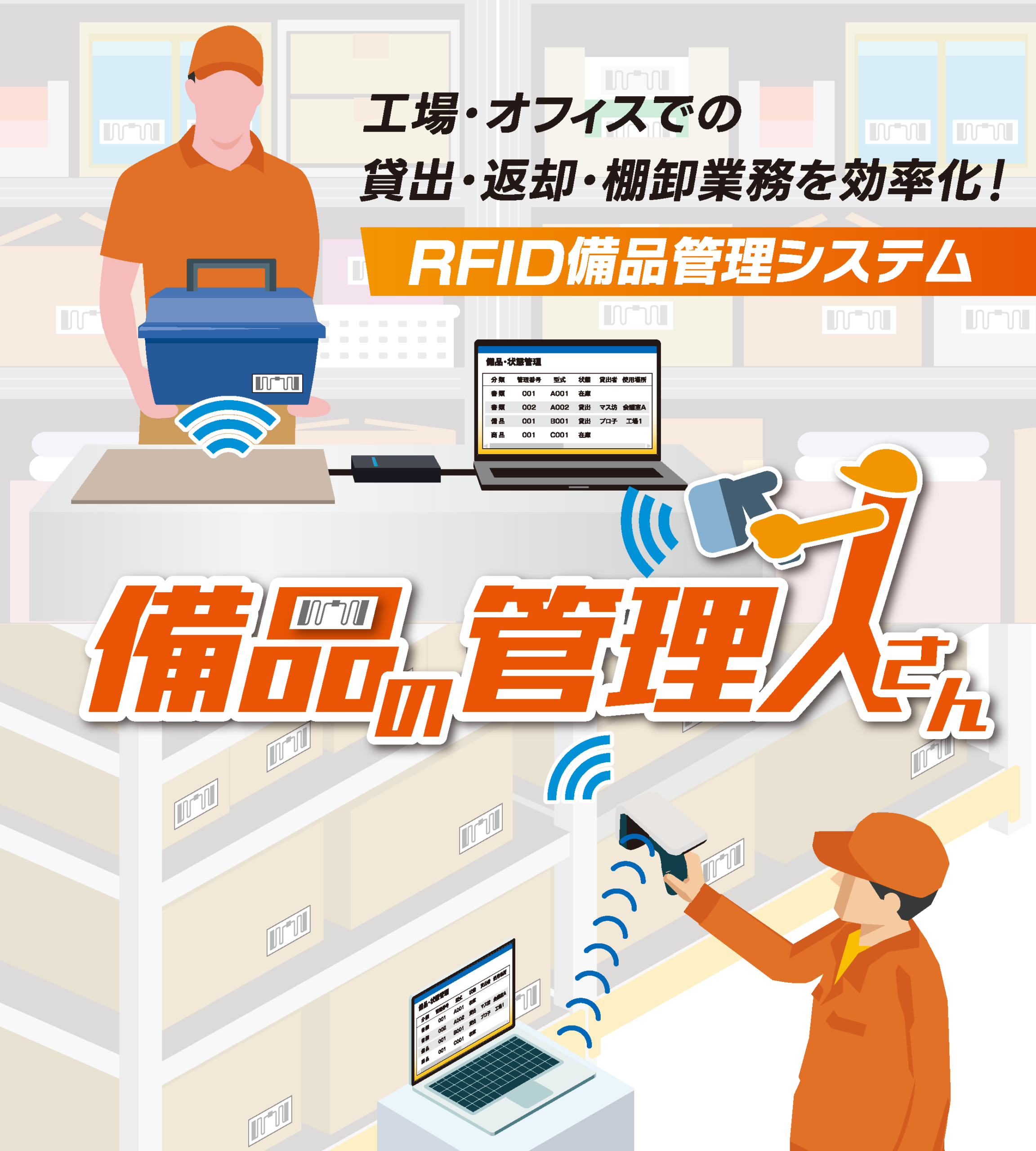 RFIDで備品管理を効率化！『備品の管理人さん』をご紹介✨のサムネイル画像